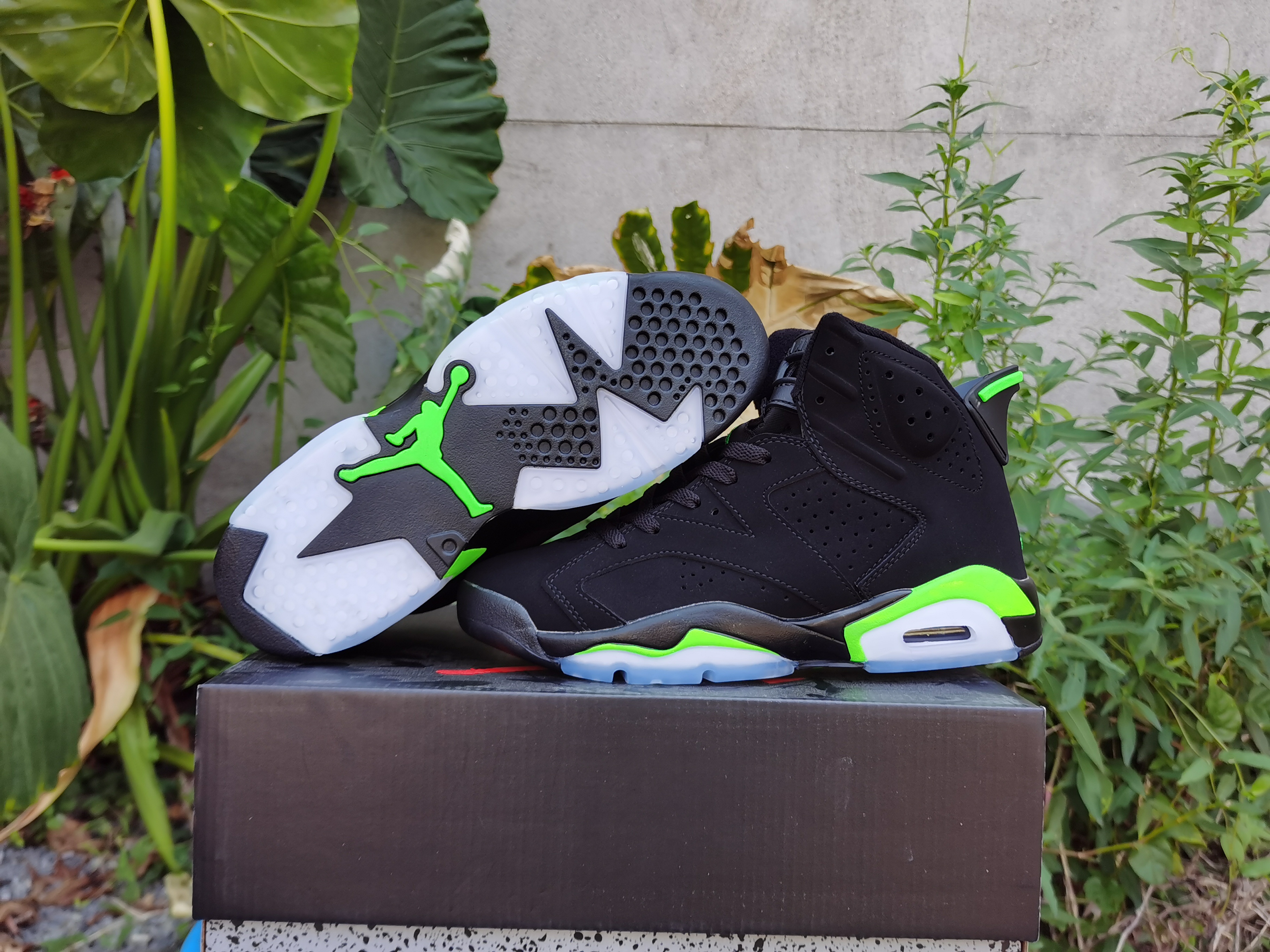 New Air Jordan 6 Black Green - Click Image to Close